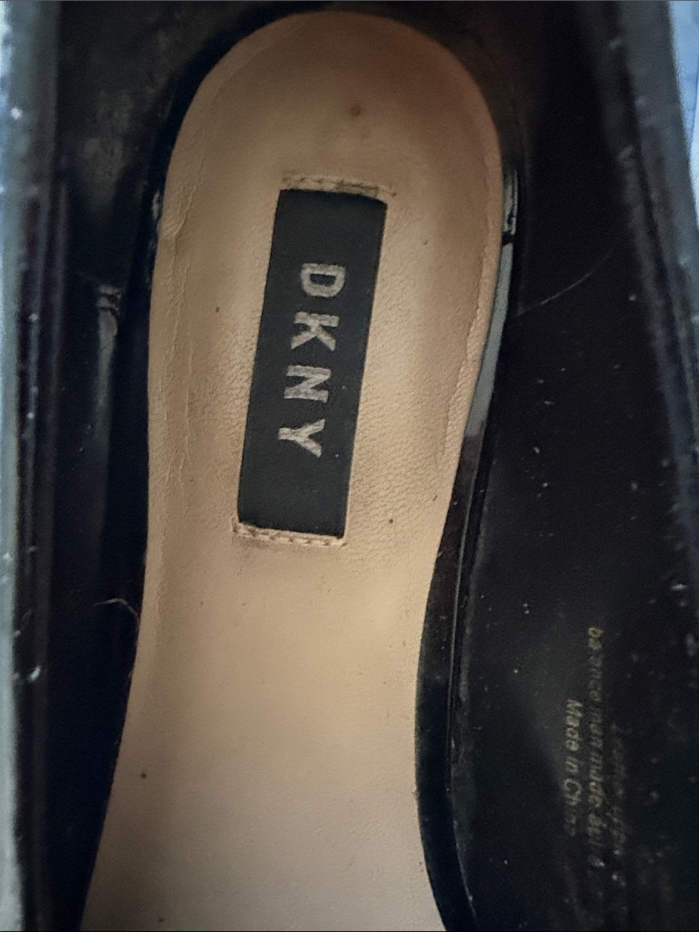 DKNY Black Patent Leather Pointed-Toe Pumps